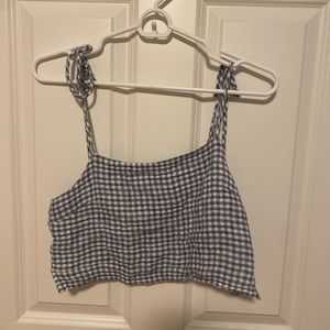 vintage gingham crop top